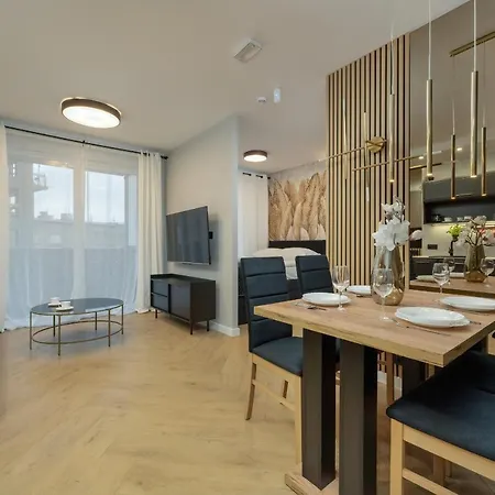 Black And Beige With Balcony And Parking In By Renters * Wrocław