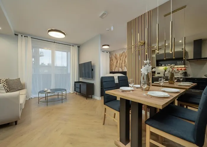 Black And Beige With Balcony And Parking In By Renters * Wroclaw